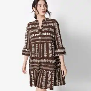 پیراهن زنانه یقه کوبایی آستین سه ربع برند اسمارا اصل آلمان 472770 ESMARA