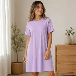 تونیک بلند زنانه آستین کوتاه برند اسمارا اصل آلمان رنگ یاسی 472868 ESMARA