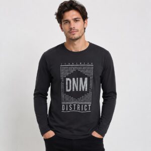 تیشرت مردانه مشکی نخی یقه گرد برند لیورجی آلمان 278505 Livergy