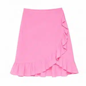 دامن چپ و راستی والان دار نخی برند ورو مودا تحت لیسانس دانمارک 9966270 Vero Moda