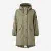 بارانی زنانه بلند شیک برند لوکس آلمان رنگ زیتونی 2-836605 LOOKS by Wolfgang Joop