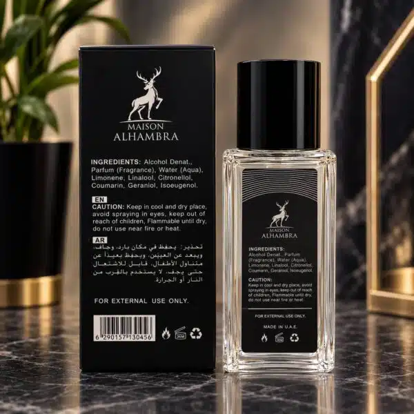 ادوپرفیوم مردانه مون بلان لجند برند الحمبرا اصل تولید امارات 35میلی‌لیتر Maison Alhambra Montblanc Legend