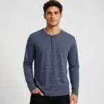 تیشرت مردانه یقه گرد سه دکمه نخی برند لیورجی آلمان 311892 Livergy