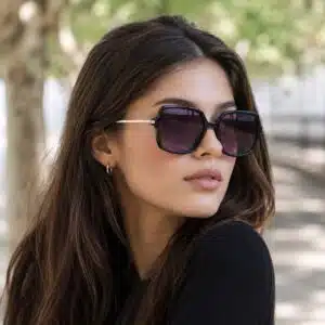عینک آفتابی زنانه فریم شفاف دودی برند آی ام سفارش آلمان i am 039929