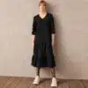 پیراهن شومیزی مشکی کرینکل زنانه برند اسمارا اصل آلمانی 449030 ESMARA