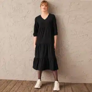 پیراهن شومیزی مشکی کرینکل زنانه برند اسمارا اصل آلمانی 449030 ESMARA