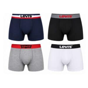 شورت باکسر مردانه نخی پک 4 عددی برند لیوایز آمریکا 202406 Levi’s