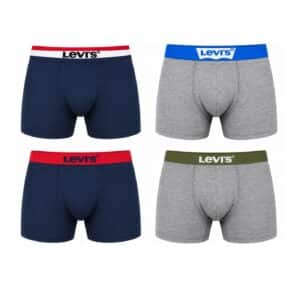 شورت باکسر مردانه نخی پک 4 عددی برند لیوایز آمریکا 202407 Levi’s