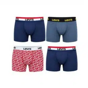 شورت باکسر مردانه نخی پک 4 عددی برند لیوایز آمریکا 202409 Levi’s