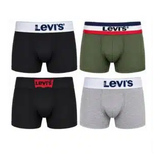 شورت باکسر مردانه نخی پک 4 عددی برند لیوایز آمریکا 2024014 Levi’s