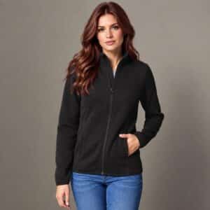 سویشرت زنانه توکرکی تمام زیپ برند اسمارا آلمان مشکی 478238 ESMARA