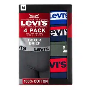 شورت باکسر مردانه نخی پک 4 عددی برند لیوایز آمریکا 2024014 Levi’s