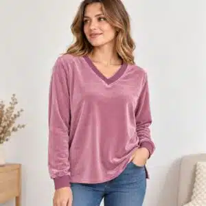 دورس مخمل زنانه شیک برند آپ تو فشن آلمان رنگ رز دودی 861404 Up2Fashion