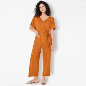 سرهمی اورال زنانه کمربند دار شیک برند اسمارا آلمانی رنگ اخرایی 3-488450 ESMARA