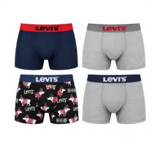شورت باکسر مردانه نخی پک 4 عددی برند لیوایز آمریکا 202403 Levi’s