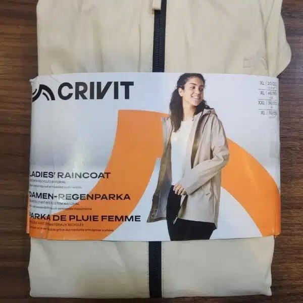 بارانی زنانه شیک برند کریویت آلمان کرم ایووری 496586 CRIVIT