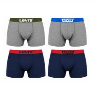 شورت باکسر مردانه نخی پک 4 عددی برند لیوایز آمریکا 202404 Levi’s